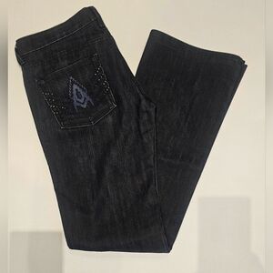 Seven 7 For All Mankind "A" Pocket Bootcut Flared Dark Indigo Jeans (Size 29)